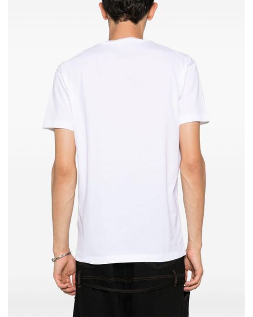 DSquared² White Icon Blur-Print Cotton T-Shirt for men