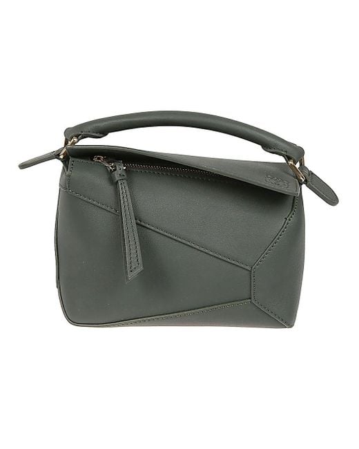 Loewe Green Puzzle Edge Leather Mini Bag