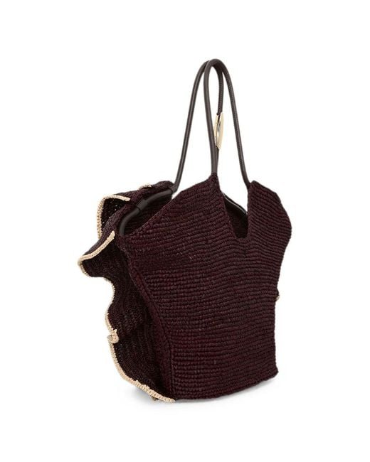 Zimmermann Pink Goldentime Medium Rafia Tote