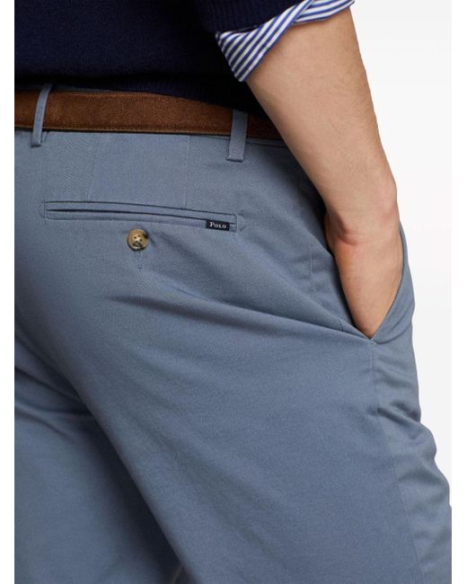 Polo Ralph Lauren Blue Logo-tag Twill Straight-leg Trousers for men