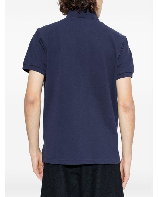 Etro Blue Logo Cotton Polo Shirt for men