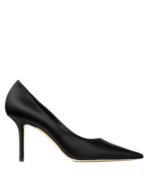 Jimmy Choo Black Lvoe Leather Pumps