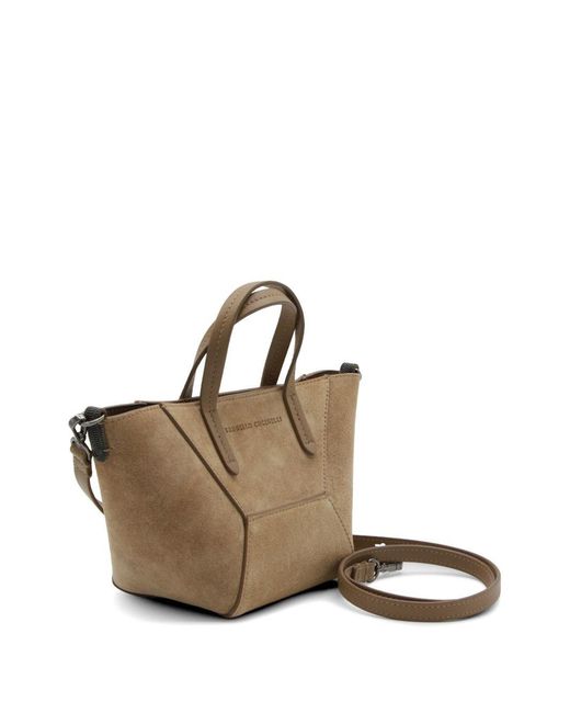 Brunello Cucinelli Brown Leather Tote Bag