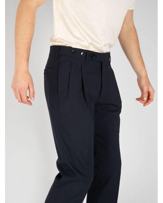 Berwich Blue Chiaia Trousers for men