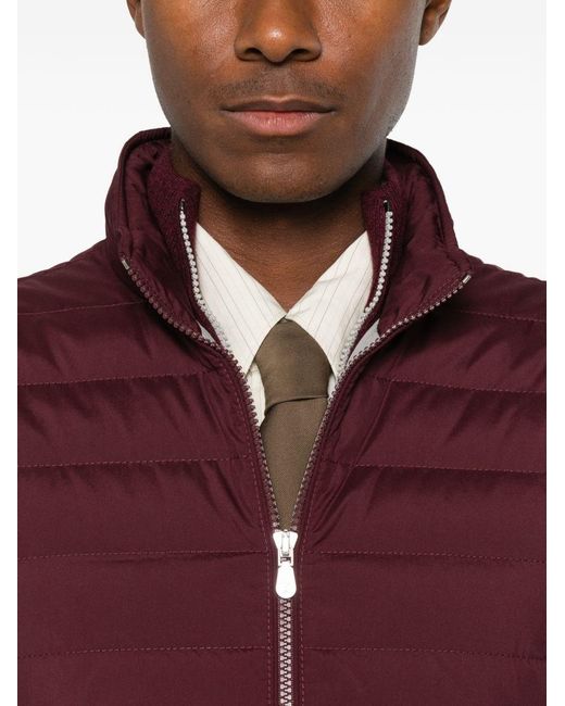 Brunello Cucinelli Purple Down Vest for men