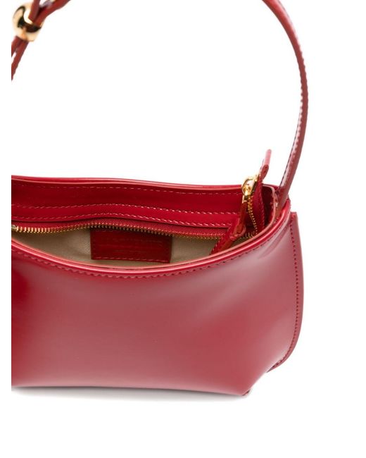 Jacquemus Red Le Petit Bisou Leather Shoulder Bag