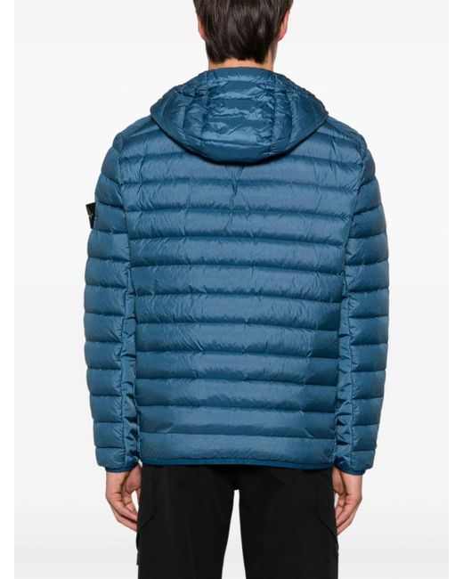 Stone Island Blue Jacket With Logo for men
