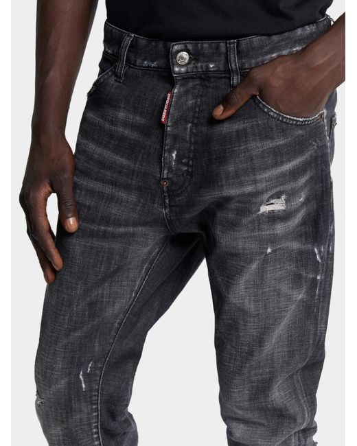 DSquared² Gray Teddy Jeans for men