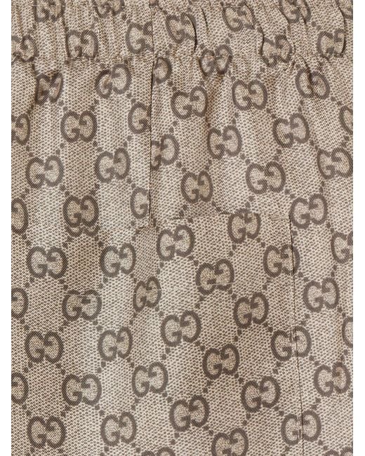 Gucci Natural Silk Twill Trousers for men