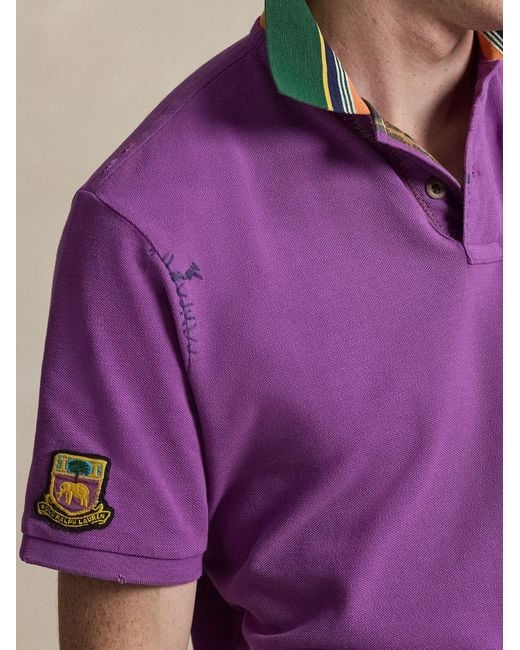 Polo Ralph Lauren Purple Polo Shirt With Embroidery for men