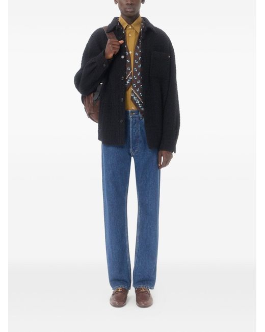 Valentino Blue Vlogo Tweed Jacket for men