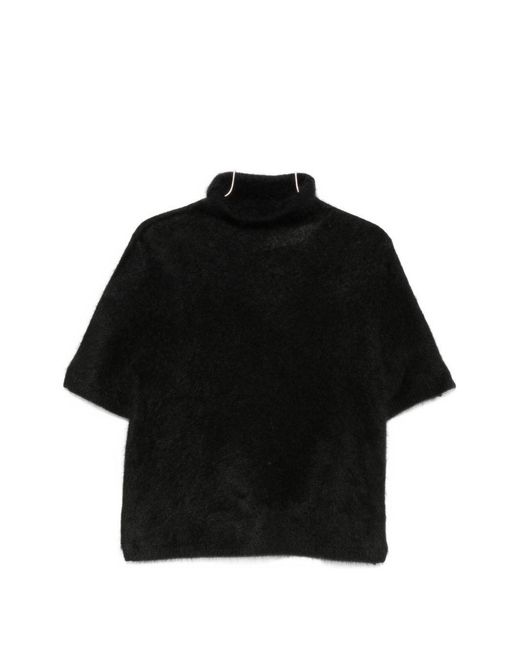 Soft Goat Black Cashmere Turtle-Neck Sweater