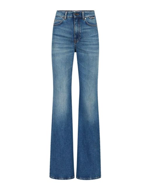 Iceberg Blue Stone Wash New Flare Fit Trousers