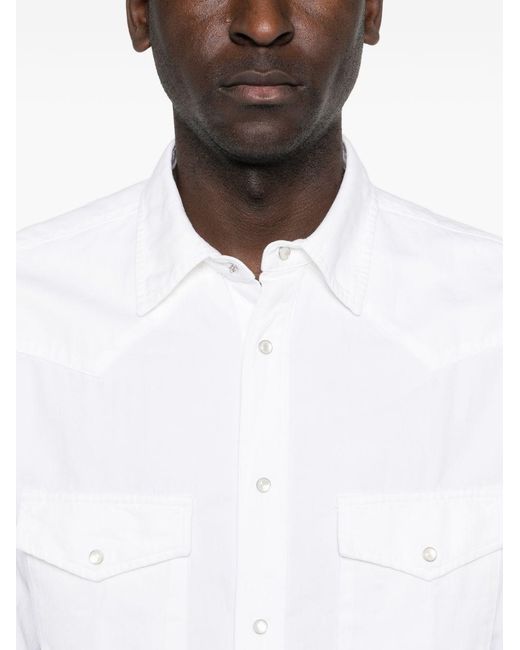 Jacob Cohen White Cotton Blend Shirt for men