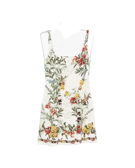Alice + Olivia White Printed Mini Dress