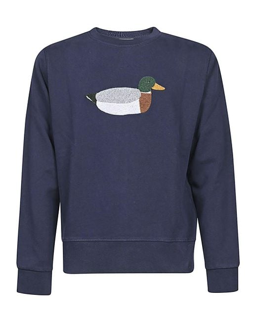 Edmmond Studios Blue Duck Hunt Cotton Sweatshirt for men