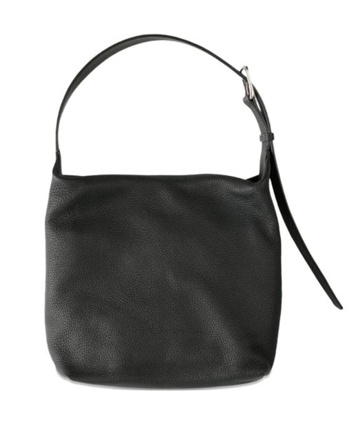 The Row Black Isa Buckle-Fastening Leather Shoulder Bag