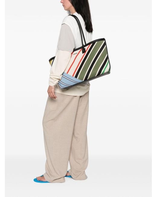 Loewe Blue Verano Medium Canvas Tote