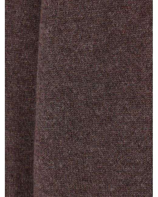 Brunello Cucinelli Brown Cashmere Crewneck Sweater for men