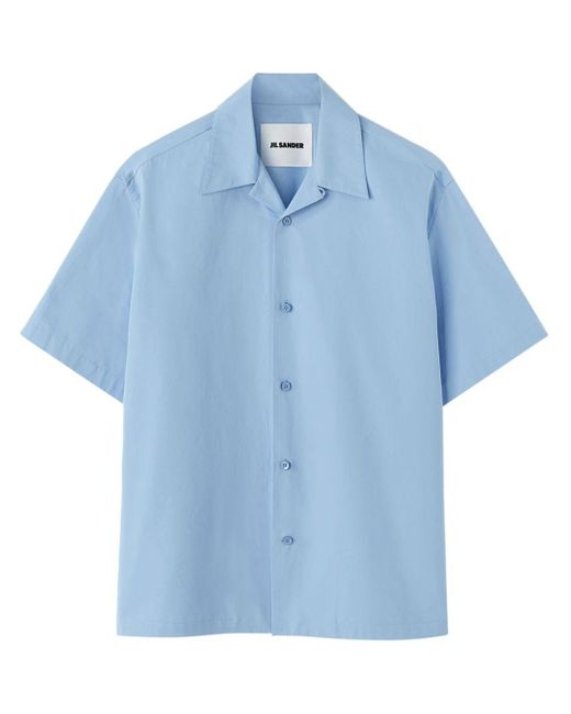 Jil Sander Blue Cotton Shirt for men