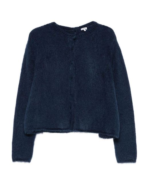 Loewe Blue Wool Blend Cardigan