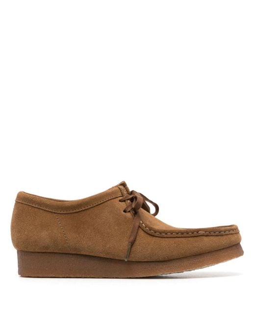 Clarks Brown Suede Shoes for men