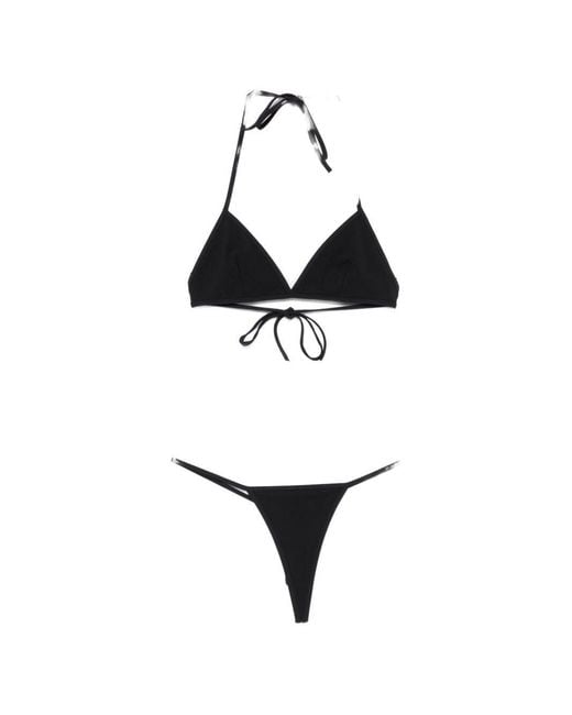Gucci White Gg Interlocking Triangle Bikini Set