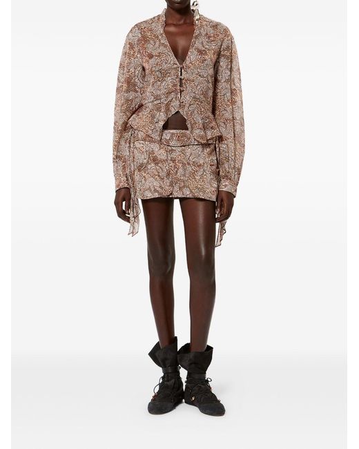 Isabel Marant Yellow Celeny Printed Blouse