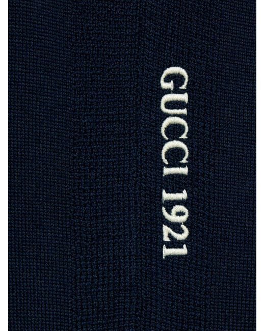 Gucci Blue Wool Sweater for men