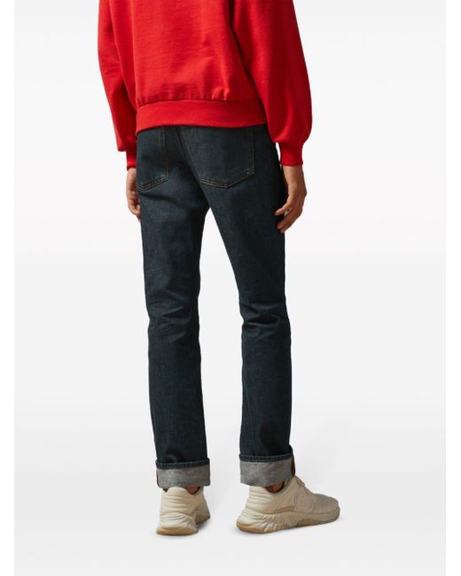 Gucci Red Jeans With Horsebit for men