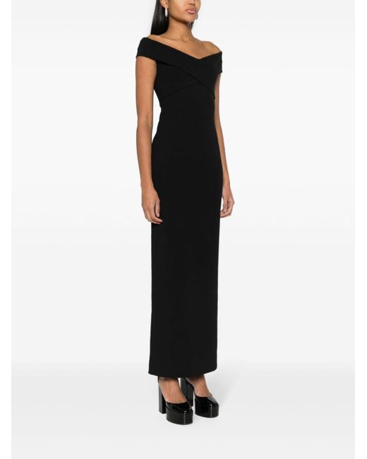 Solace London Black The Ines Maxi Dress