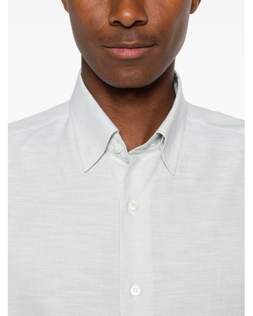 Brioni White Cotton Shirt for men