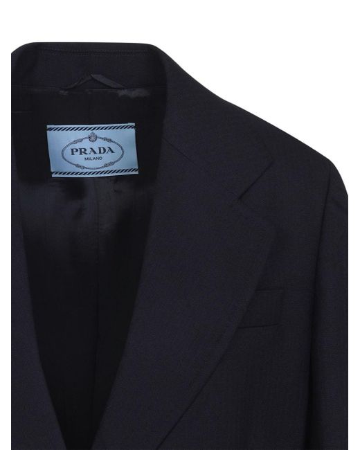 Giacca Monopetto di Prada in Blue