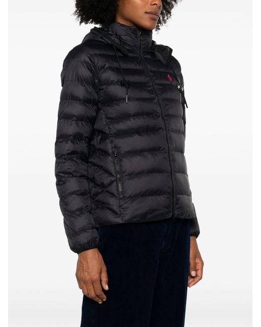 Polo Ralph Lauren Black Down Jacket With Hood