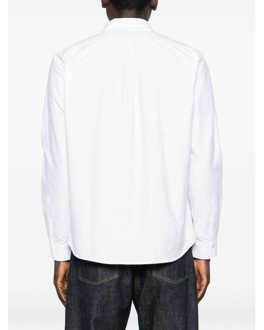 KENZO White Boke Flower Cotton Shirt for men