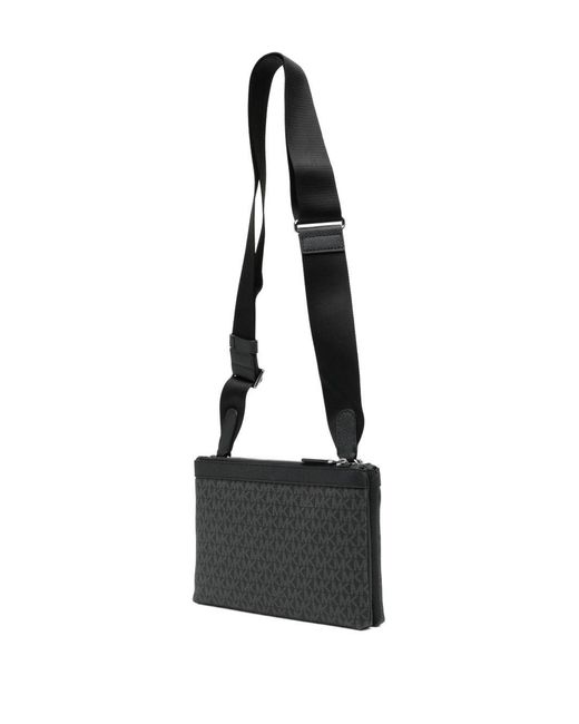 Michael Kors Black Hudson Logo Crossbody Bag for men