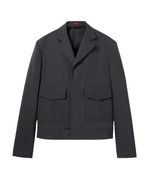 Gucci Black Embossed Wool Gabardine Jacket for men