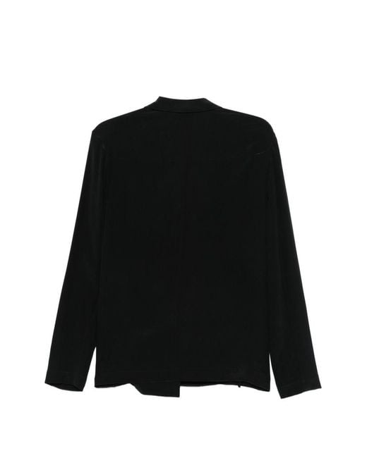 Alysi Black Silk Blazer Jacket
