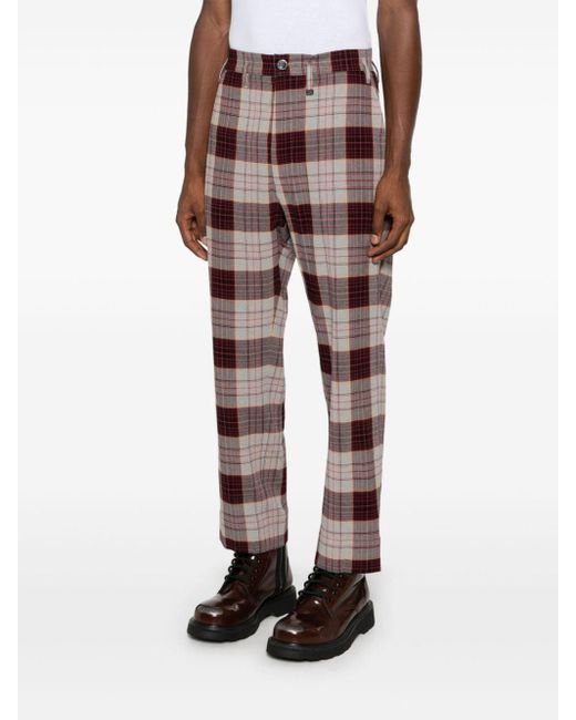 Vivienne Westwood Red Check Trousers for men