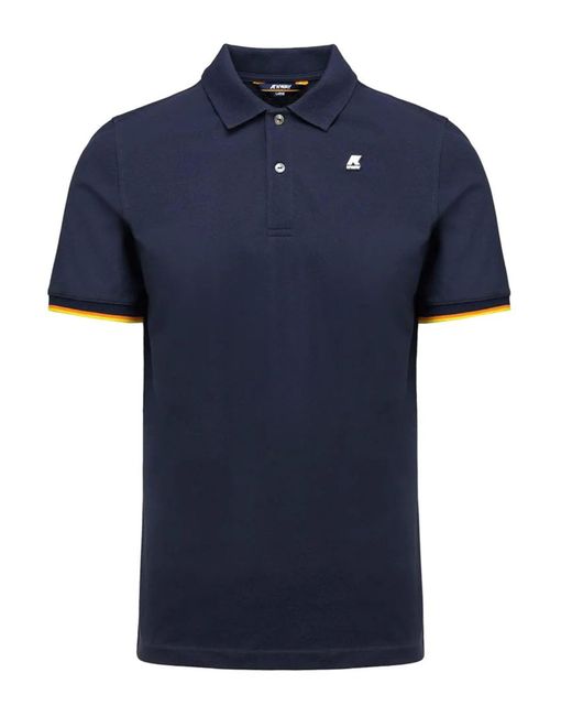 K-Way Blue Polo Vincent for men