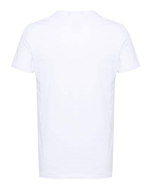 Versace White Logo Organic Cotton T-shirt for men