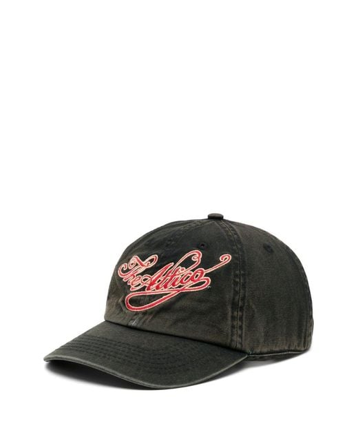 The Attico Black Logo Baseball Cap