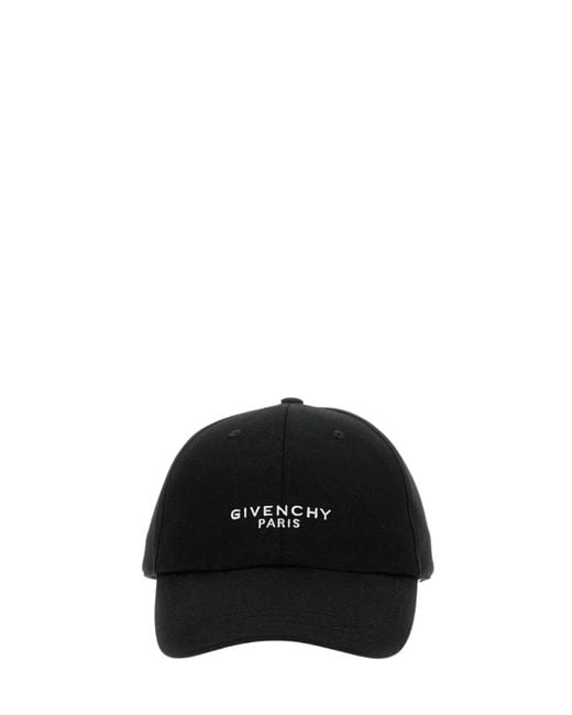 Givenchy Black Logo Cotton Baseball Cap for men