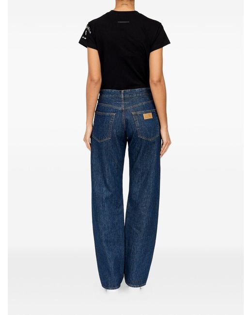 MM6 by Maison Margiela Blue Barrel Denim Cotton Jeans