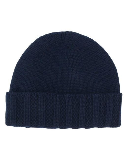 Drumohr Blue Thin Wool Hat for men