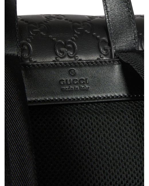 Gucci Black Medium Gg Emblem Backpack for men