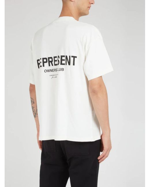 T-Shirt Rappresenta Owners Club di Represent in White da Uomo