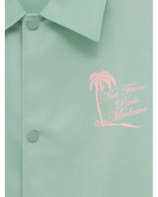 Drole de Monsieur Green Palmiers Slogan Shirt for men