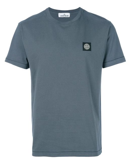 Stone Island Gray Classic Cotton T-shirt for men