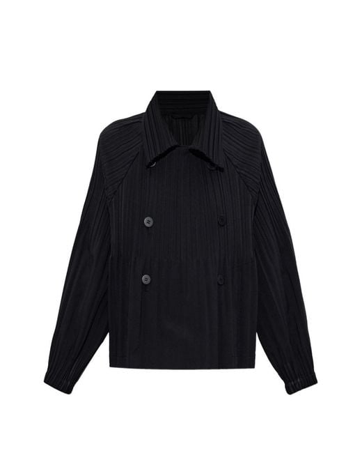 Pleats Please Issey Miyake Blue Pleated Jacket